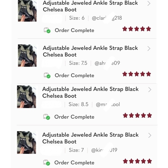 Adjustable Jeweled Ankle Strap Black Chelsea Boot - Picture 10 of 11